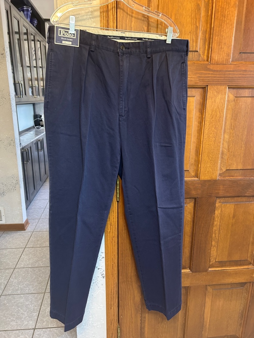 Polo by Ralph Lauren Dark Navy Pleated Men’s Chinos